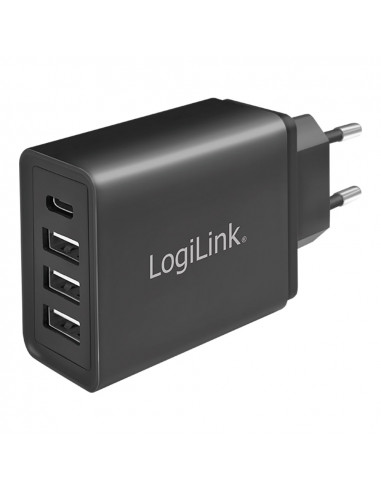 Chargeur rapide 27w x 4 usb (seulement prise murale) logilink