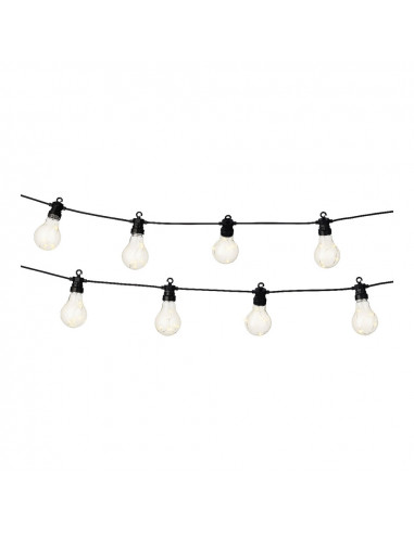 Guirlande ampoules vintage exterieur 14,5m 20 leds ip44 lumiere chaude lumineo