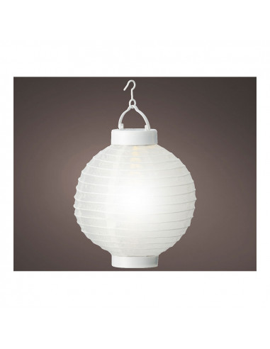 Lampe solaire blanche diam.20cmx23cm. batterie inclus. 1 lumen