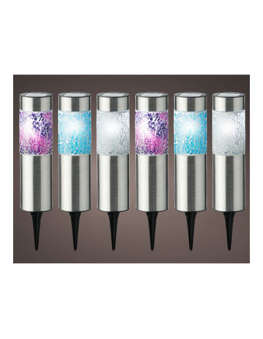 Set 6 balaises solaires mod.gaudi 22x6cm lumineo