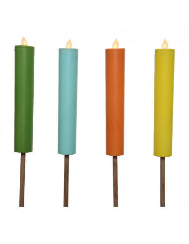 Bougie solaire droppe coes efeito chama ø4x90cm lumineo