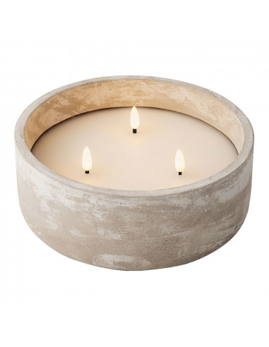 Bougie fonctionnant sur batterie intérieur & extérieur 28x8cm 3 leds éclairage effet flamme