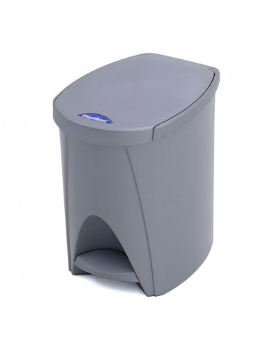 Poubelle a pedale 7 litres couleur gris 20x26x29cm