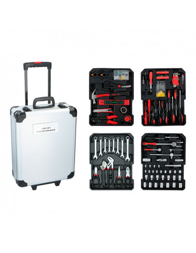 Set de 187pcs. outils et accessoires en chariot