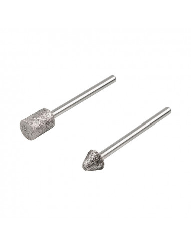 Set 2 roues diamant avec cne cylindrique et pointe pointue 5989000 wolfcraft