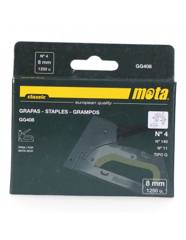 Agrafes numéro 4 de 8mm 1000 unit. gg408 mota