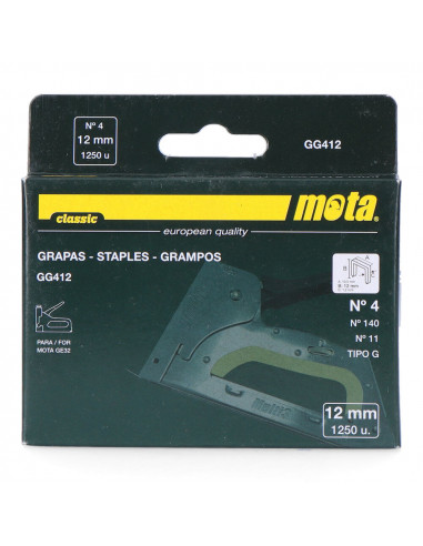 Agrafes numéro 4 de 12mm 1000 unit. gg412 mota