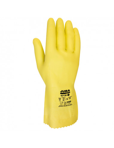 Gant de travail eco chimique. latex / coton taille 7 juba