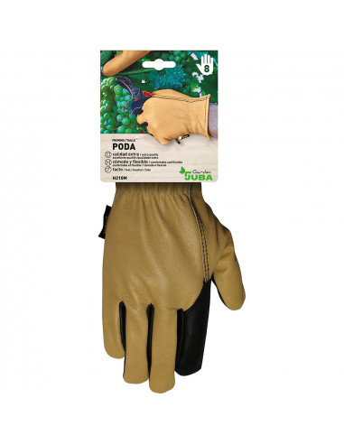 Gant de jardinage cuir imperméable fleur taille 8 juba