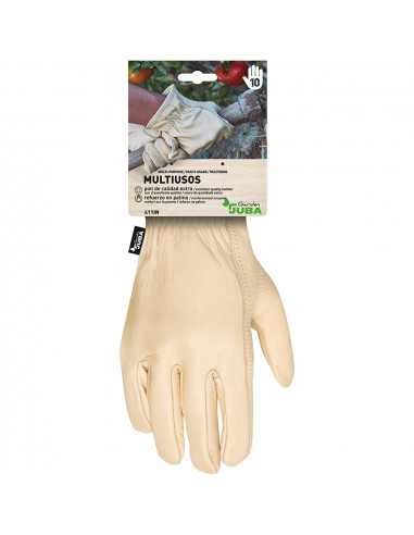 Gant de jardinage cuir renforcé fleur taille 10 juba