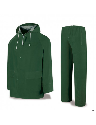 S.of combinaison d'eau pvc/pol verte 0.32 taille : xxl meteo.