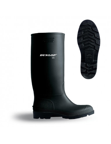 S.of bottes d'eau en pvc taille 42 haute canne dunlop noire