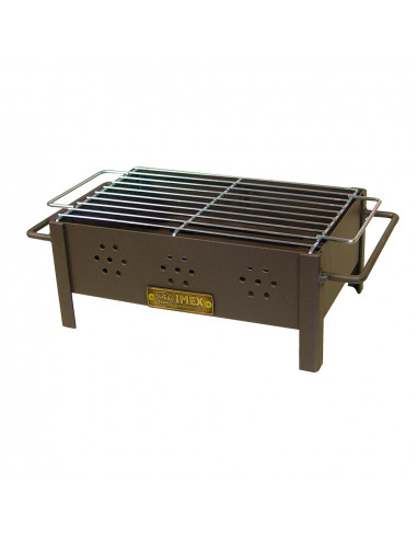 Table de barbecue avec grille zince 31x21x14cm imex el zorro