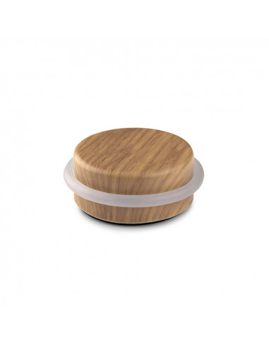Adhésif plastique-métallique butée de porte décoré chêne ø4,6x1,8cm inofix