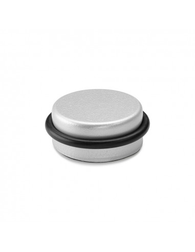 Adhésif plastique-métallique butée de porte décorée chrome mat ø4,6x1,8cm inofix