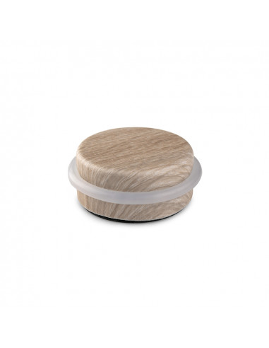 Adhésif plastique-métallique butée de porte décorée calcareo cendre ø4,6x1,8cm inofix