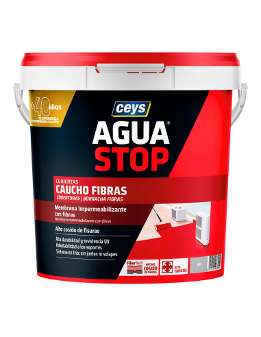 Fibres de caoutchouc aguastop gris 5kg 903303 ceys