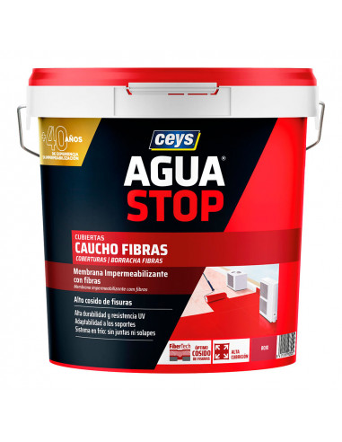 Fibres de caoutchouc aguastop rouge 20kg 903305 ceys