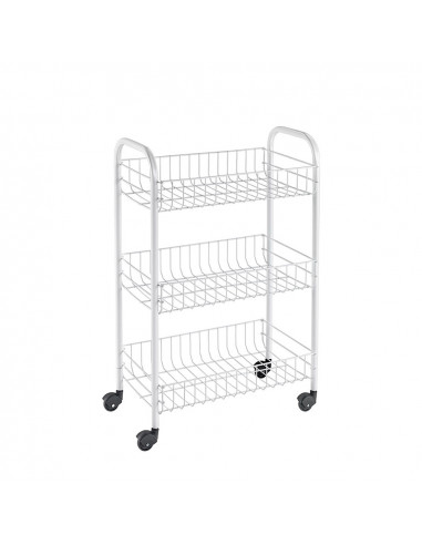 Chariot polyvalent 3 étagères 41x23x63cm metaltex