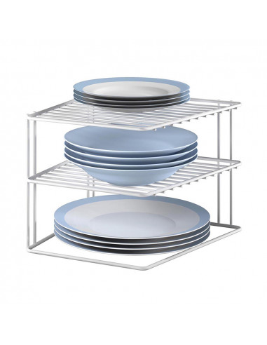 Meuble d'angle 3 hauteurs 'silos' 25x25x19cm metaltex