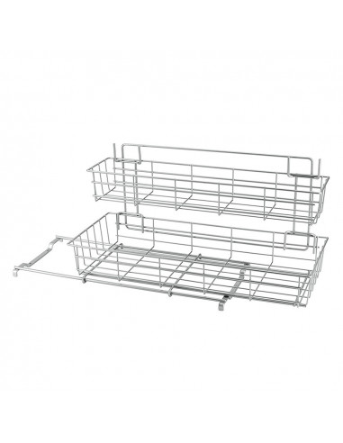 Organisateur coulissant pour produits de nettoyage 'clean' 20x50x28cm metaltex