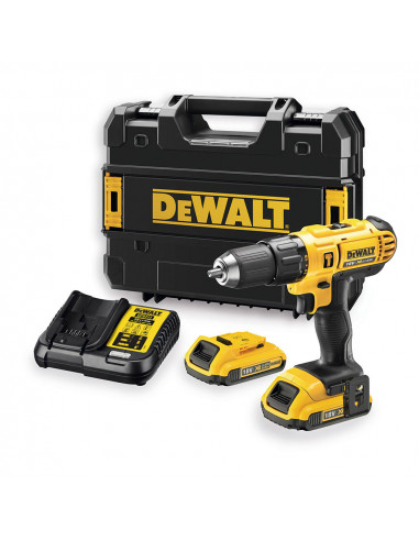 S.o.f. perceuse à perceuse dewalt xr 18v 13mm 2 piles et boîtier dcd776d2t-qw