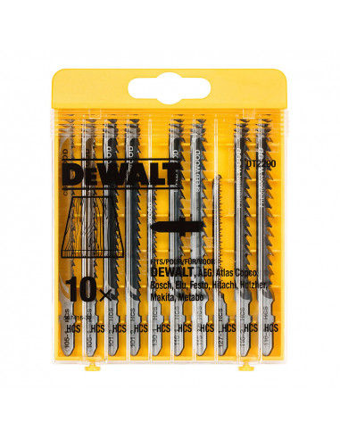 S.of. jeu de 10 lames de scie sauteuse à bois dt2290-qz dewalt