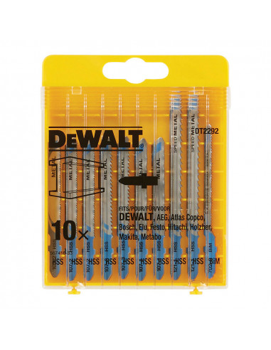 S.of. jeu de 10 lames de scie sauteuse en métal dt2292-qz dewalt
