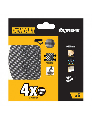 S.of. pack 5 grilles a poncer ø125mm grain: 60 pour ponceuses rotoorbitales dtm8560-qz dewalt