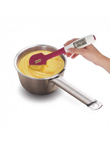 Spatule en silicone avec thermomètre digital amovible 30cm metaltex