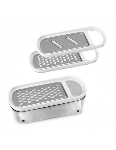 Râpe avec récipient 3 en 1 'rap-box' 21cm metaltex