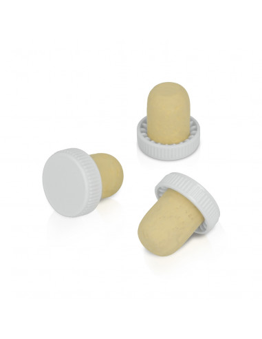 Set 6 bouchons liège avec tête plastique metaltex