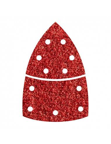 Pack 10 feuilles abrasives adhésives, grain 40 2 pièces pour bois/métal 1811000 wolfcraft