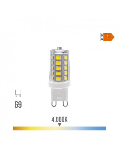 Ampoule led g9 3w 260lm 4000k dimmable lumière du jour ø1.65x4.9cm edm