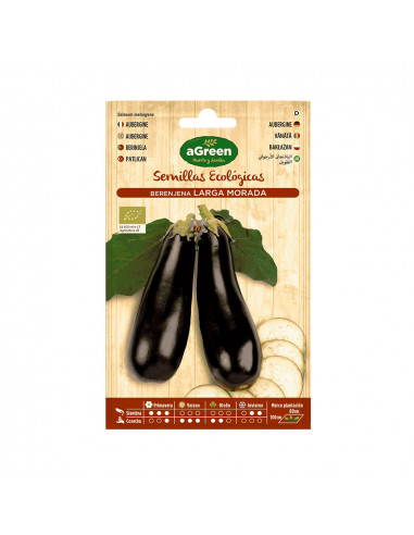 Sachet de graines eco long violet aubergine agreen