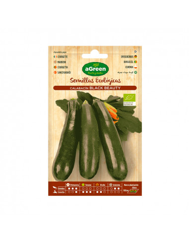 Sachet de graines de courgette noire eco seeds beauty agreen