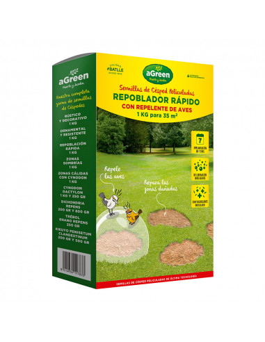 Quick repopulation grass with bird repellent 1kg agreen.
