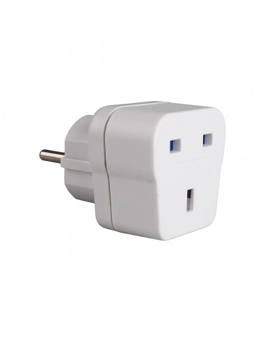 Adaptateur anglais avec t/tl (voyage en espagne) 13a 4.8mm blanc av1 solera