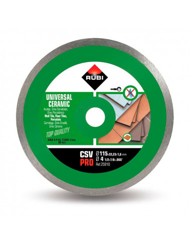 Disque diamant csv ø115mm pro 25910 rubi