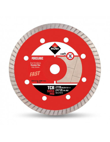 Disque diamant tcr ø115mm superpro 31972 rubi