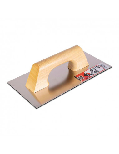 Truelle en acier inoxydable 30cm. manche en bois fermé 65960 rubi