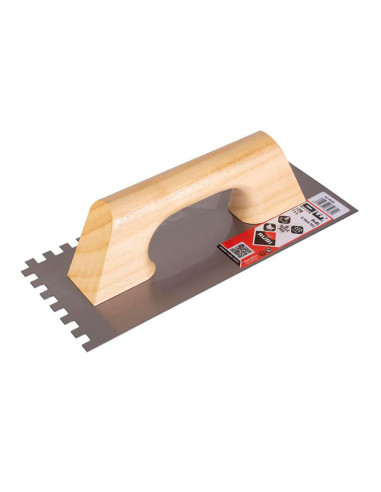 Peigne en acier 28cm. (8x8) poignée en bois fermée 65984 rubi.