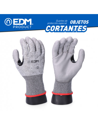 Gant anti-coupure k-rock recub fibre. polyuréthane taille 7 edm