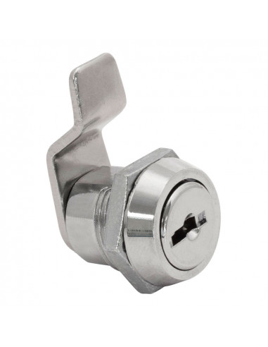 Serrure 111 c. nickel. languette incurvée 30 mm. avec 2 clés. ifam