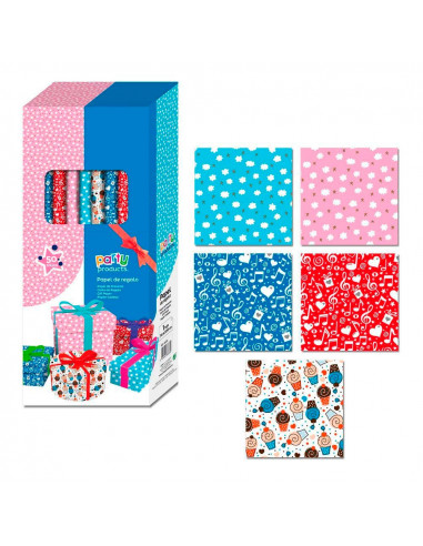 Rouleau de papier cadeaux pour enfants assortis mod.70x200cm