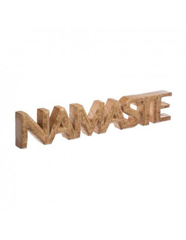 Décoratif 'namaste' bois de mangue 54x3,5x10cm