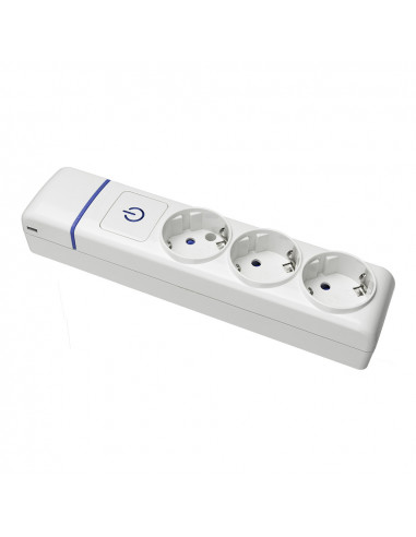 Base multiple 3 prises t/tl avec interrupteur d'éclairage 8003pil solera