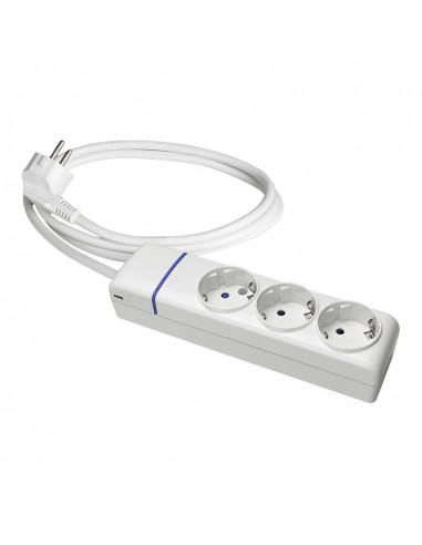 Base multiple 3 prises t/tl 1.5m de cable h05vv-f 3g1,5mm² 8013p solera