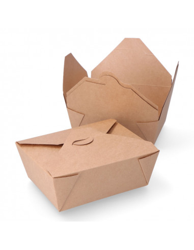 Boîte en carton biodégradable pour alimentation. 19,7x14x6,4cm (3ud)