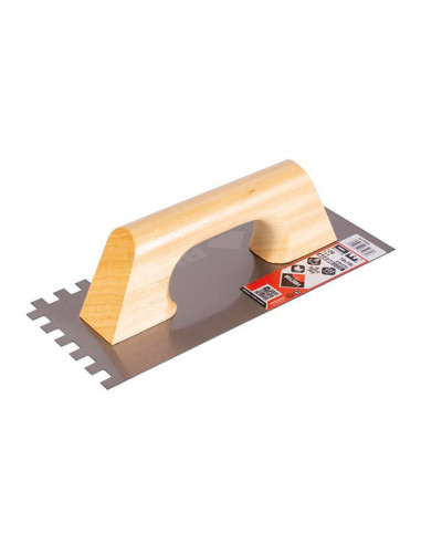 Peigne en acier 28 m. (10x10) manche en bois fermé 65985 rubi.